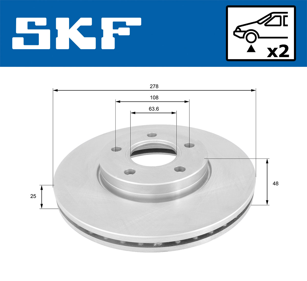 SKF VKBD 80103 V2 Disc frana